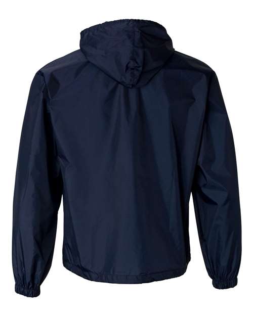 Augusta Sportswear 3130 Unisex Packable Half-Zip Hooded Pullover Jacket - Navy - back