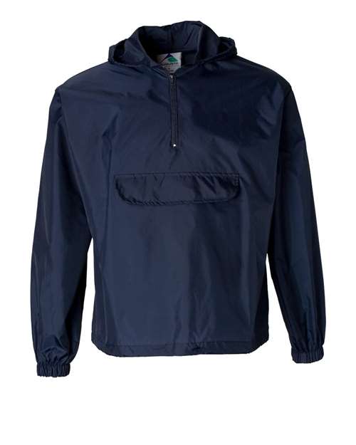 Augusta Sportswear 3130 Unisex Packable Half-Zip Hooded Pullover Jacket - Navy - front