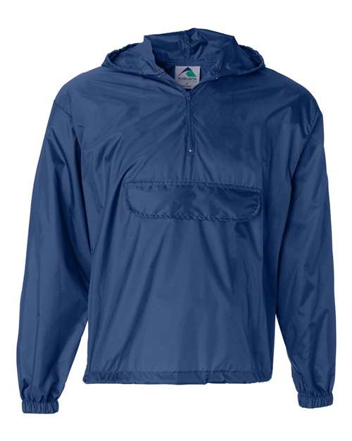 Augusta Sportswear 3130 Unisex Packable Half-Zip Hooded Pullover Jacket - Royal - front