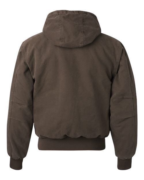 DRI DUCK 5020 Men's Cheyenne Boulder Cloth™ Hooded Jacket with Tricot Quilt Lining - Tobacco - back