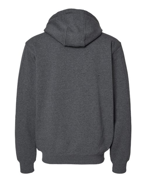 DRI DUCK 7033 Men's Crossfire Heavyweight Power Fleece Hooded Jacket with Thermal Lining - Dark Oxford - back