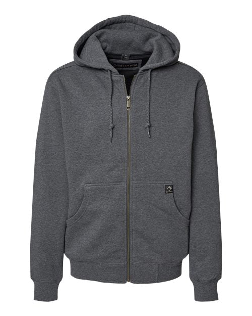 DRI DUCK 7033T Men's Tall Crossfire Heavyweight Power Fleece Hooded Jacket with Thermal Lining - Dark Oxford - front
