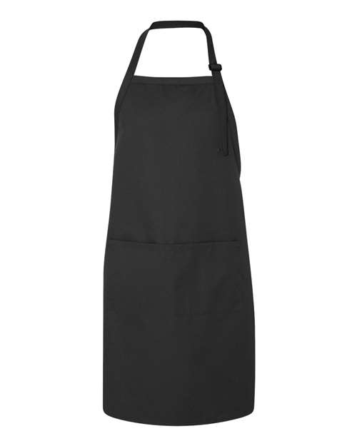 Chef Designs TT30 Premium Bib Apron - Black - front
