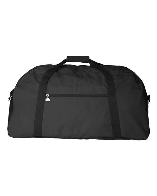 Augusta Sportswear 1703 Large Ripstop Duffel Bag - Black/ Black - front