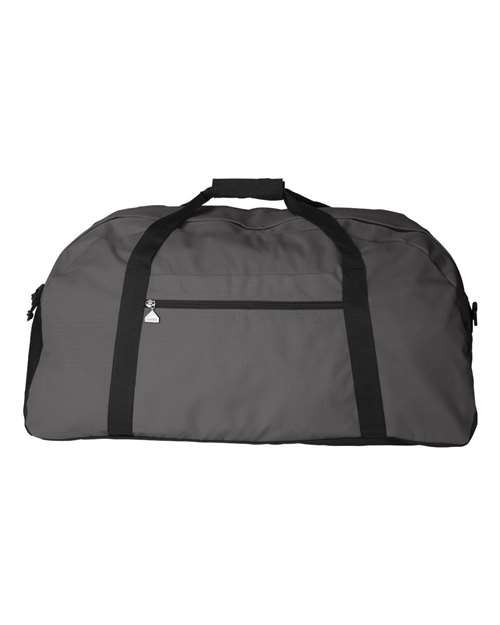 Augusta Sportswear 1703 Large Ripstop Duffel Bag - Graphite/ Black - front