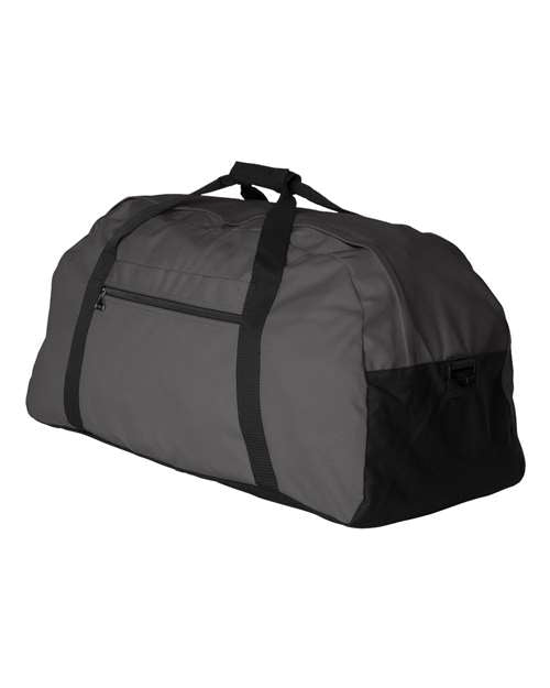 Augusta Sportswear 1703 Large Ripstop Duffel Bag - Graphite/ Black - side
