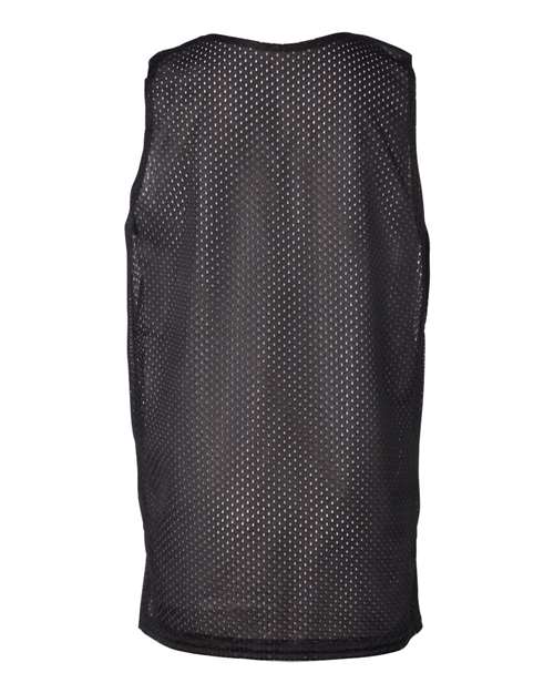Badger 2529 Youth Pro Mesh Reversible Tank Top - Black/ White - back