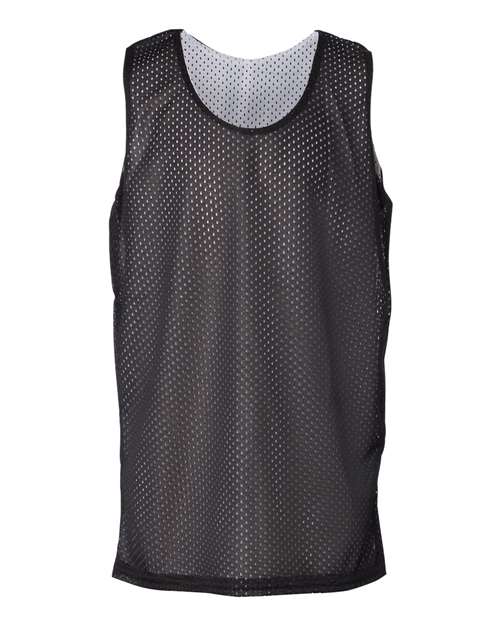 Badger 2529 Youth Pro Mesh Reversible Tank Top - Black/ White - front