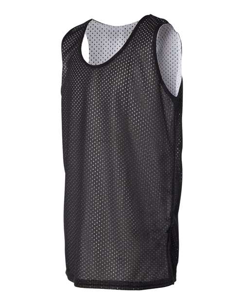 Badger 2529 Youth Pro Mesh Reversible Tank Top - Black/ White - side