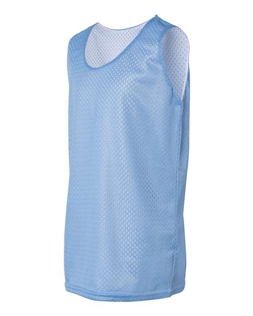 Badger 2529 Youth Pro Mesh Reversible Tank Top - Columbia Blue/ White - side