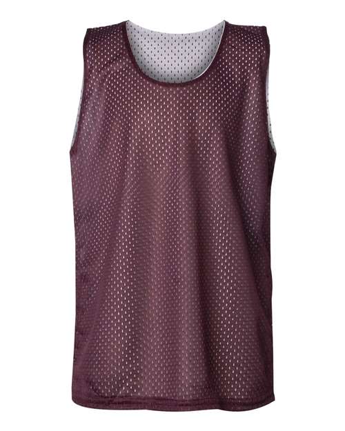 Badger 2529 Youth Pro Mesh Reversible Tank Top - Maroon/ White - front