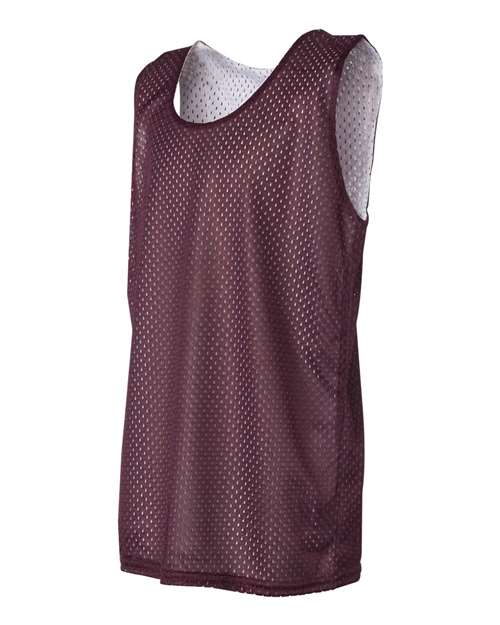 Badger 2529 Youth Pro Mesh Reversible Tank Top - Maroon/ White - side