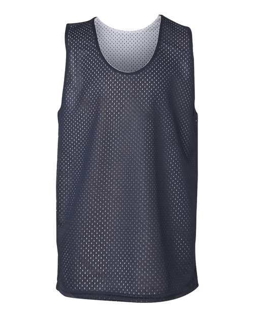 Badger 2529 Youth Pro Mesh Reversible Tank Top - Navy/ White - front
