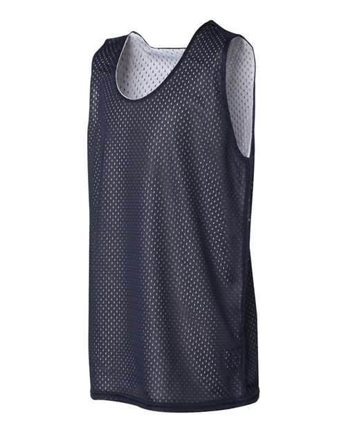 Badger 2529 Youth Pro Mesh Reversible Tank Top - Navy/ White - side