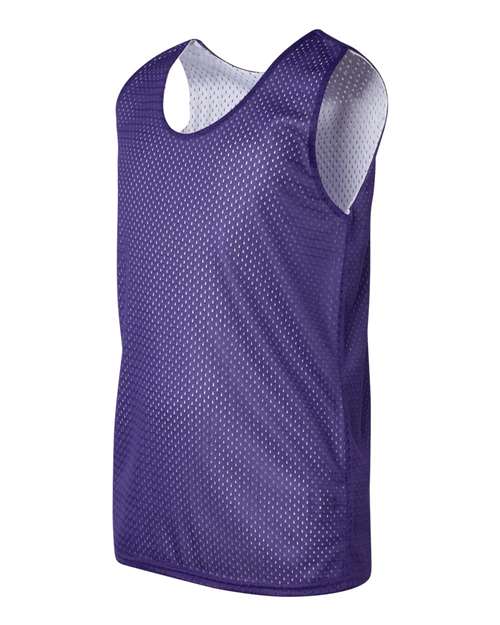 Badger 2529 Youth Pro Mesh Reversible Tank Top - Purple/ White - side