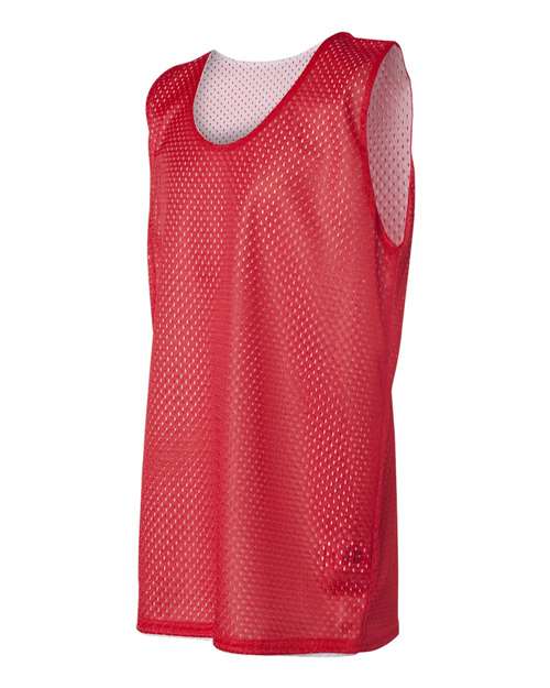 Badger 2529 Youth Pro Mesh Reversible Tank Top - Red/ White - side