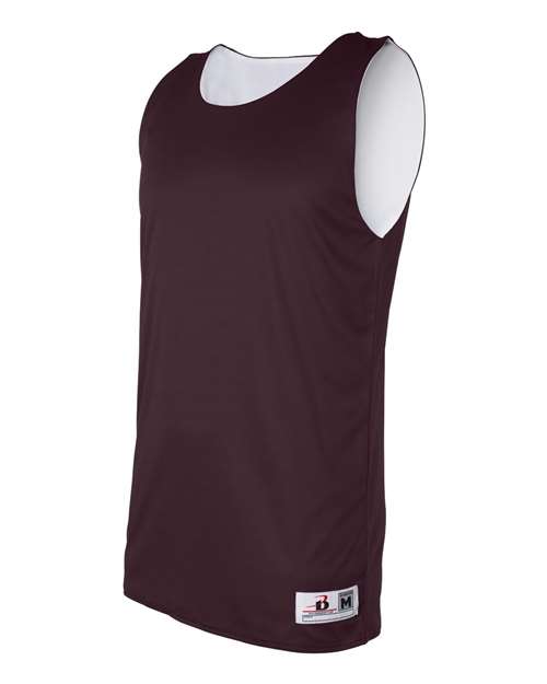 Badger 4129 Men's B-Core Reversible Tank Top - Maroon - side
