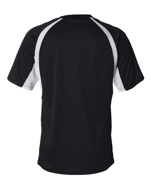 Badger 4144 Men's B-Core Hook T-Shirt - Black/ White - back