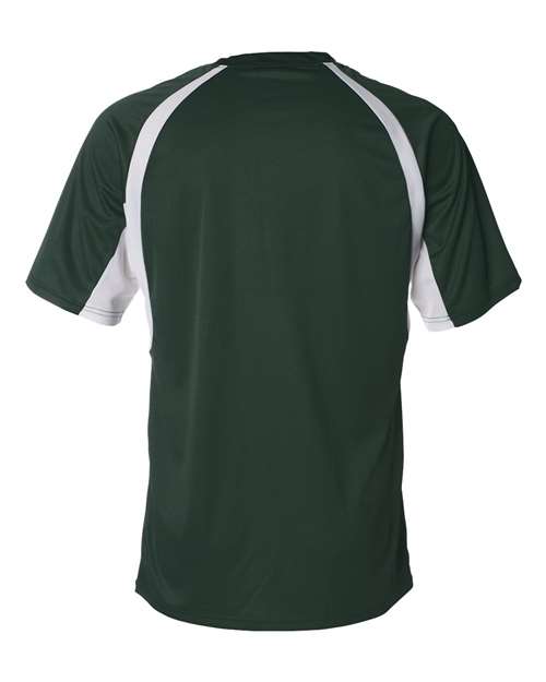 Badger 4144 Men's B-Core Hook T-Shirt - Forest/ White - back