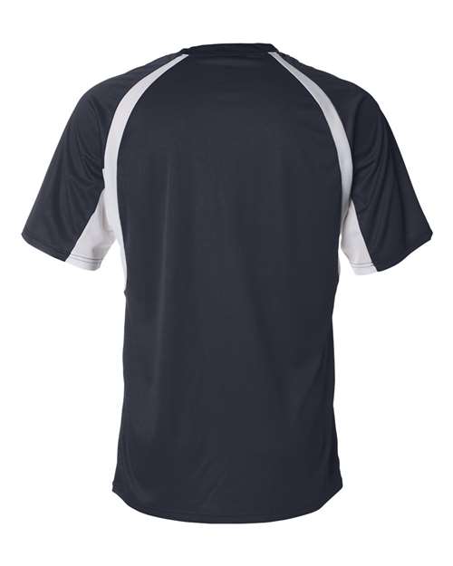 Badger 4144 Men's B-Core Hook T-Shirt - Navy/ White - back