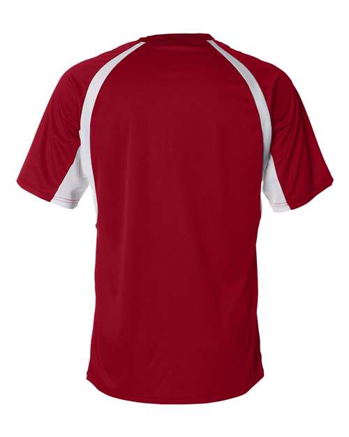 Badger 4144 Men's B-Core Hook T-Shirt - Red/ White - back
