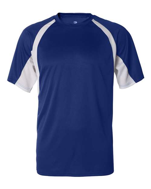 Badger 4144 Men's B-Core Hook T-Shirt - Royal/ White - front