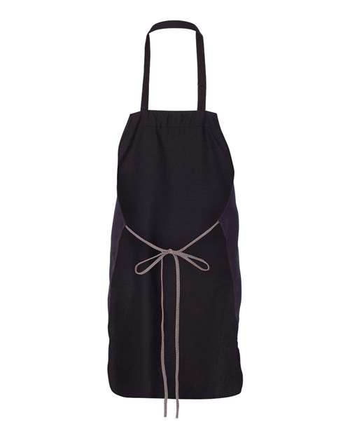 Chef Designs 1430 Bib Apron - Black - back