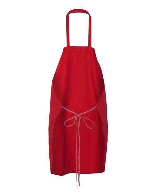 Chef Designs 1430 Bib Apron - Red - back