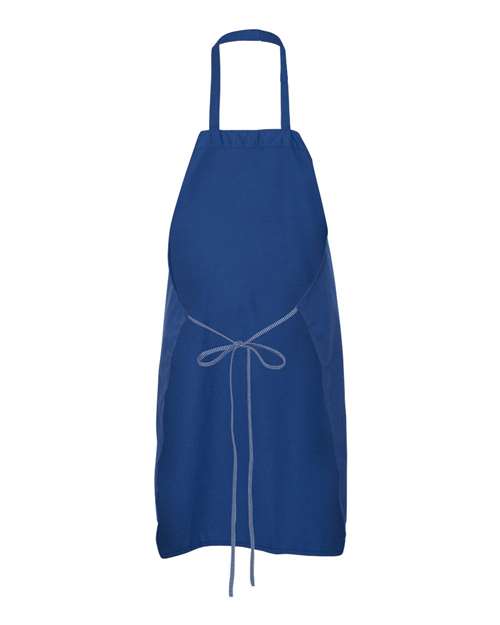 Chef Designs 1430 Bib Apron - Royal Blue - back
