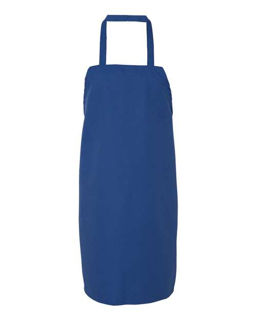Chef Designs 1430 Bib Apron - Royal Blue - front