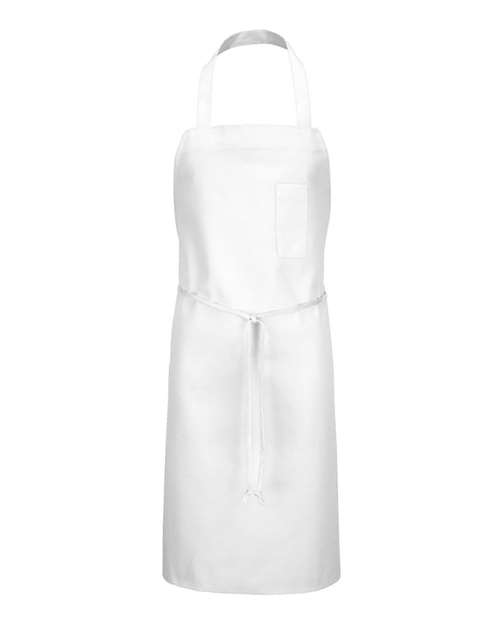 Chef Designs 1430 Bib Apron - White - front
