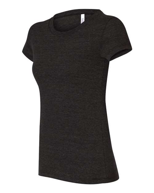 BELLA + CANVAS 8413 Women's Triblend Tee - Charcoal Black Triblend - side