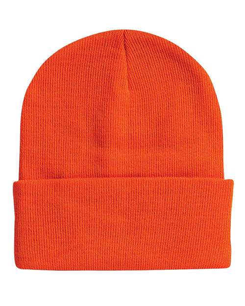 Sportsman SP12 12" Solid Cuffed Beanie - Blaze Orange - back