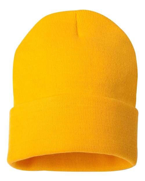 Sportsman SP12 12" Solid Cuffed Beanie - Gold - back