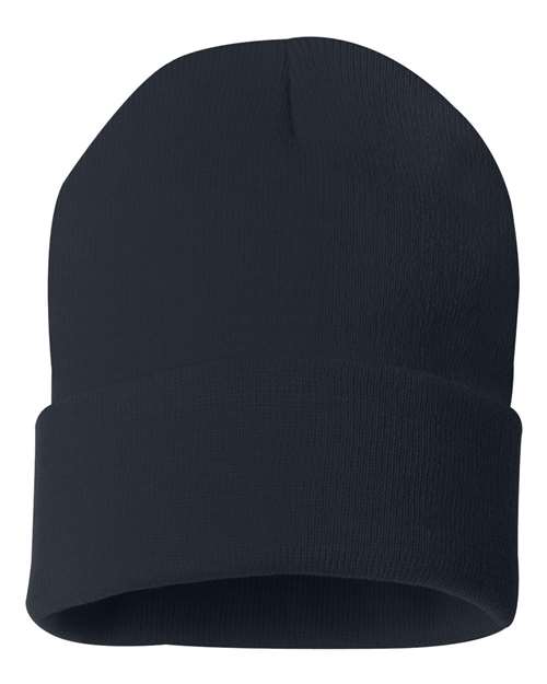 Sportsman SP12 12" Solid Cuffed Beanie - Navy - front