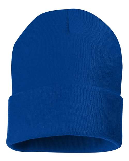 Sportsman SP12 12" Solid Cuffed Beanie - Royal - back