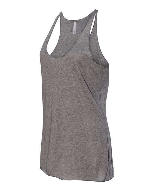 BELLA + CANVAS 8430 Women's Triblend Racerback Tank - Grey Triblend - side