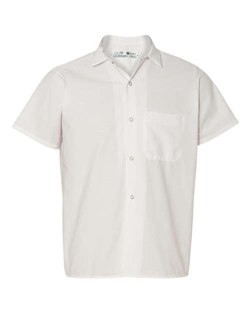 Chef Designs 5020 Poplin Cook Shirt with Gripper Closures - White - front