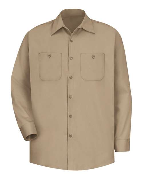 Red Kap SC30 Men's Cotton Uniform Shirt - Khaki - front