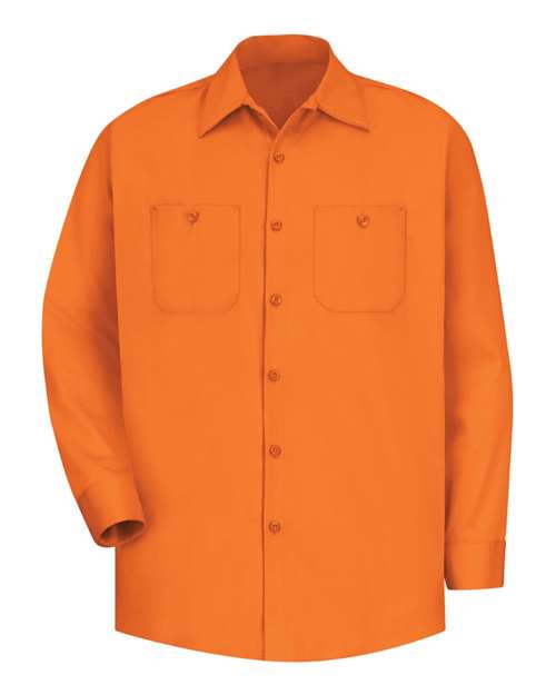 Red Kap SC30 Men's Cotton Uniform Shirt - Orange - front