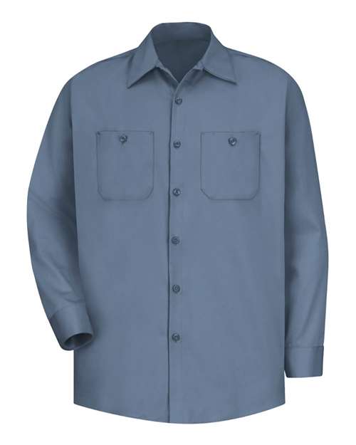 Red Kap SC30 Men's Cotton Uniform Shirt - Postman Blue - front