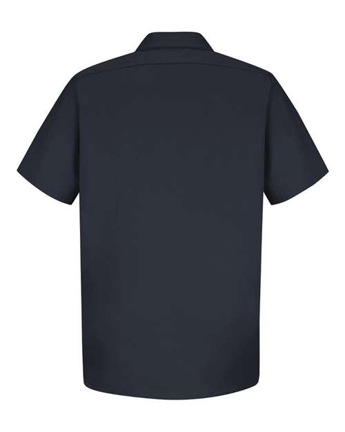 Red Kap SC40 Men's Cotton Short Sleeve Uniform Shirt - Dark Navy - back