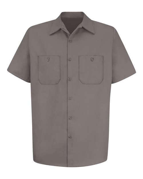 Red Kap SC40 Men's Cotton Short Sleeve Uniform Shirt - Graphite - front