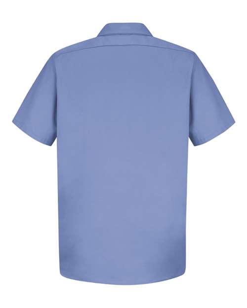 Red Kap SC40 Men's Cotton Short Sleeve Uniform Shirt - Light Blue - back
