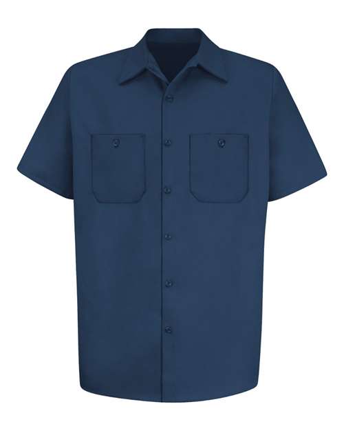 Red Kap SC40 Men's Cotton Short Sleeve Uniform Shirt - Navy - front