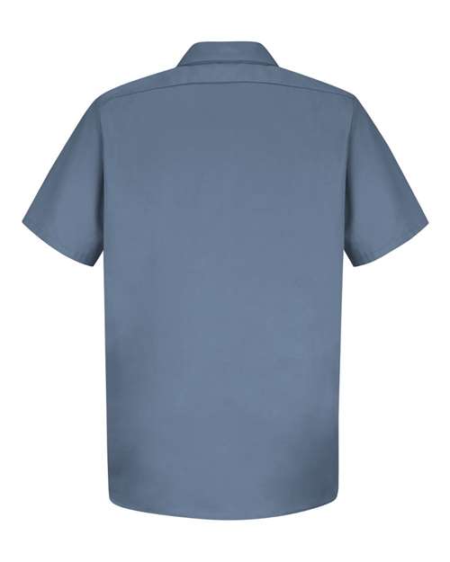 Red Kap SC40 Men's Cotton Short Sleeve Uniform Shirt - Postman Blue - back