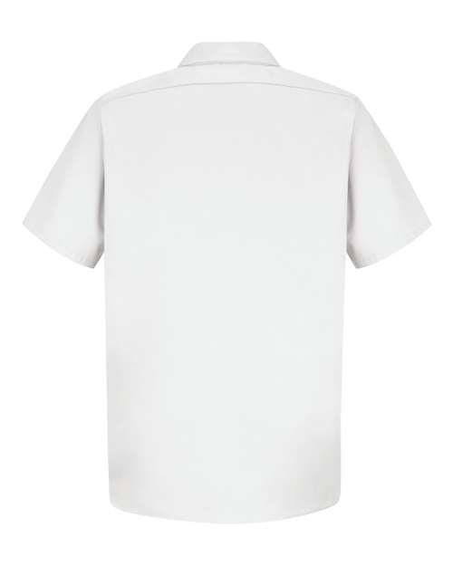 Red Kap SC40 Men's Cotton Short Sleeve Uniform Shirt - White - back