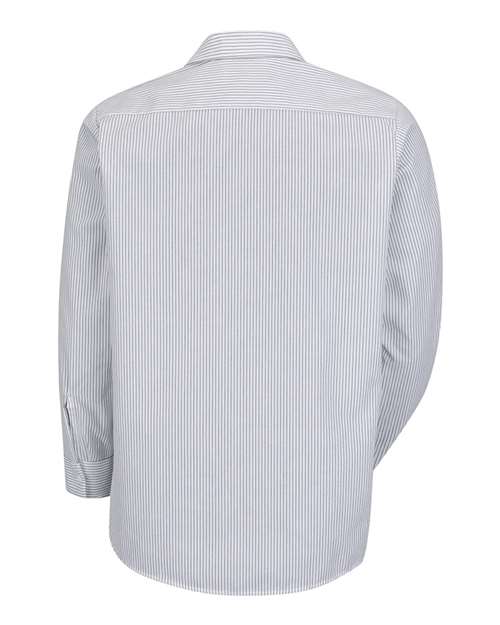 Red Kap SP10 Men's Premium Long Sleeve Work Shirt - CW-White/ Charcoal - back