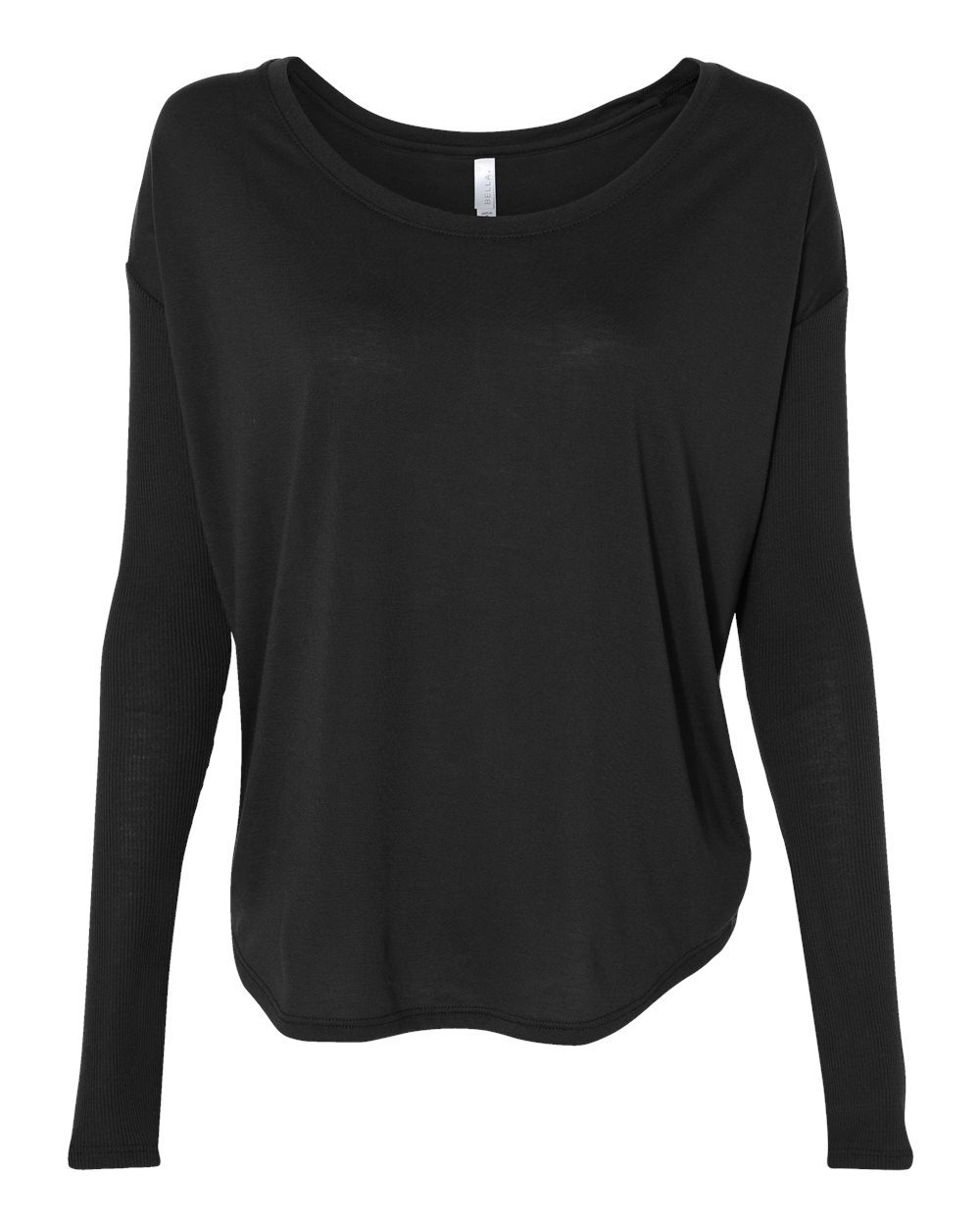 BELLA + CANVAS 8852 Women’s Flowy 2x1 Ribbed Long Sleeve Tee - style