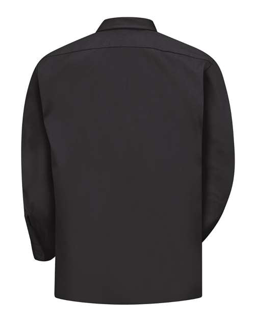 Red Kap ST52 Men's Utility Long Sleeve Work Shirt - Black - back